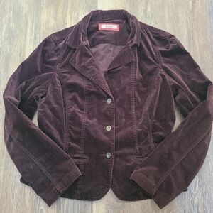 Jordache Brown Corduroy Blazer Womens Size Large